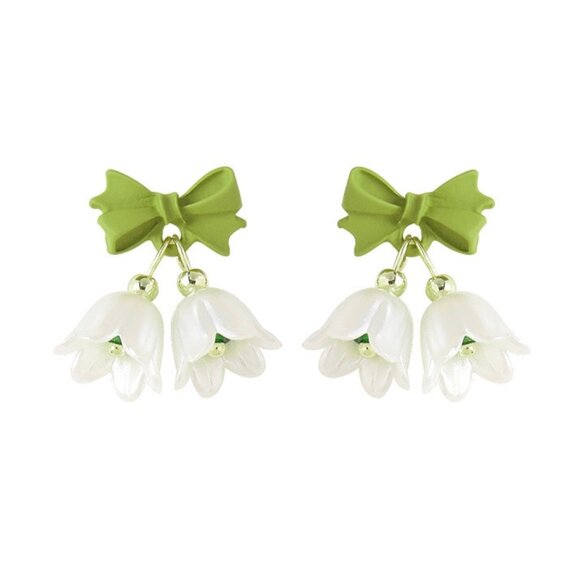 🔥2/$20 Flower Earrings S925 Silver Pin - Picture 5 of 7